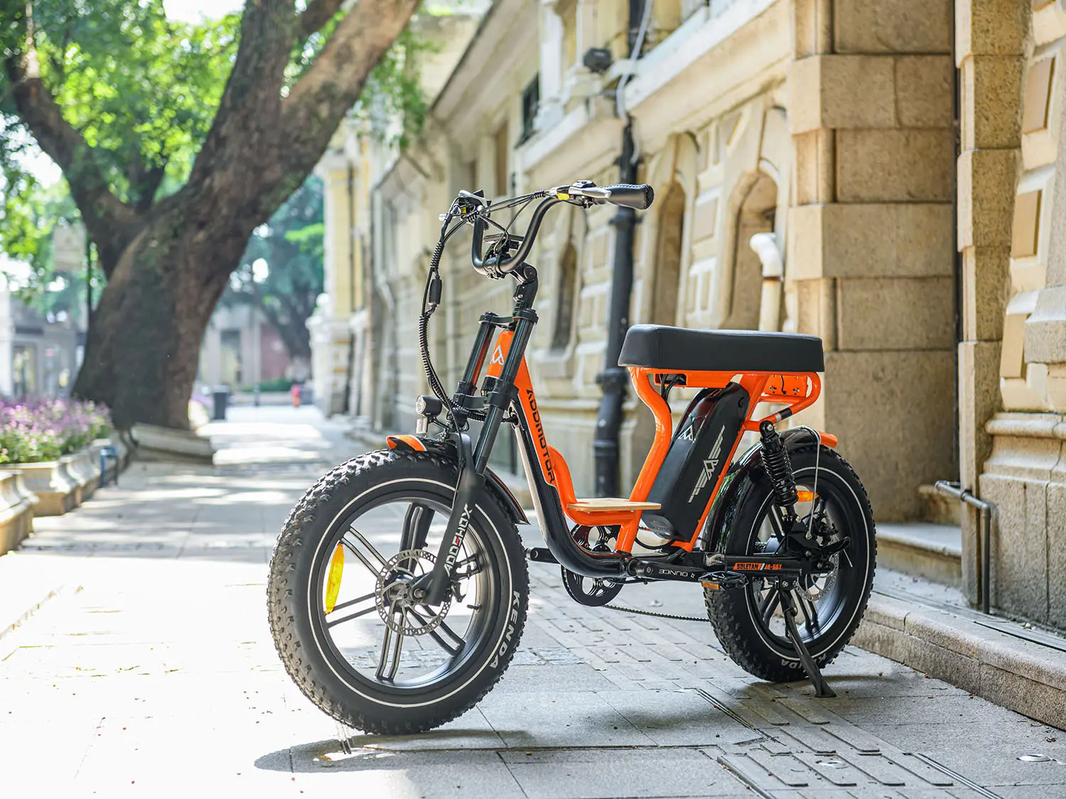 Soletan M-66X Moped Bicycle For Adults  Orange